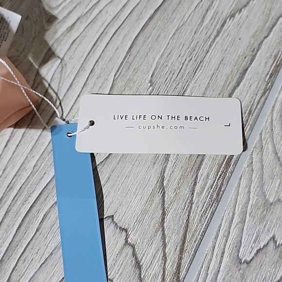 Cupshe One Piece Swimsuit, Wrap Color-Block Style, Women's Large, NWT - Picture 6 of 12